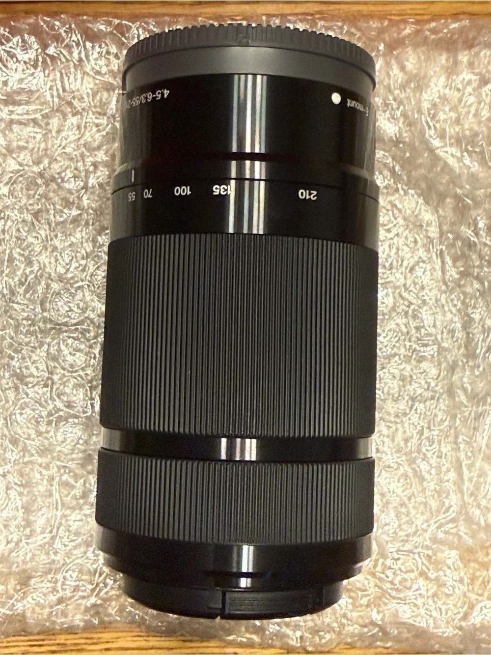 Sony Black E 55-210mm F4.5-6.3 OSS Lens w/ box, and manuals in perfect condition